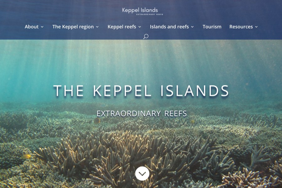 Keppel Islands HOME page screenshot
